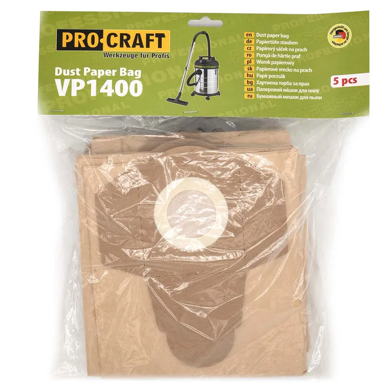 Мішок паперовий PRO-CRAFT для пилососа VP-1400 (5шт)