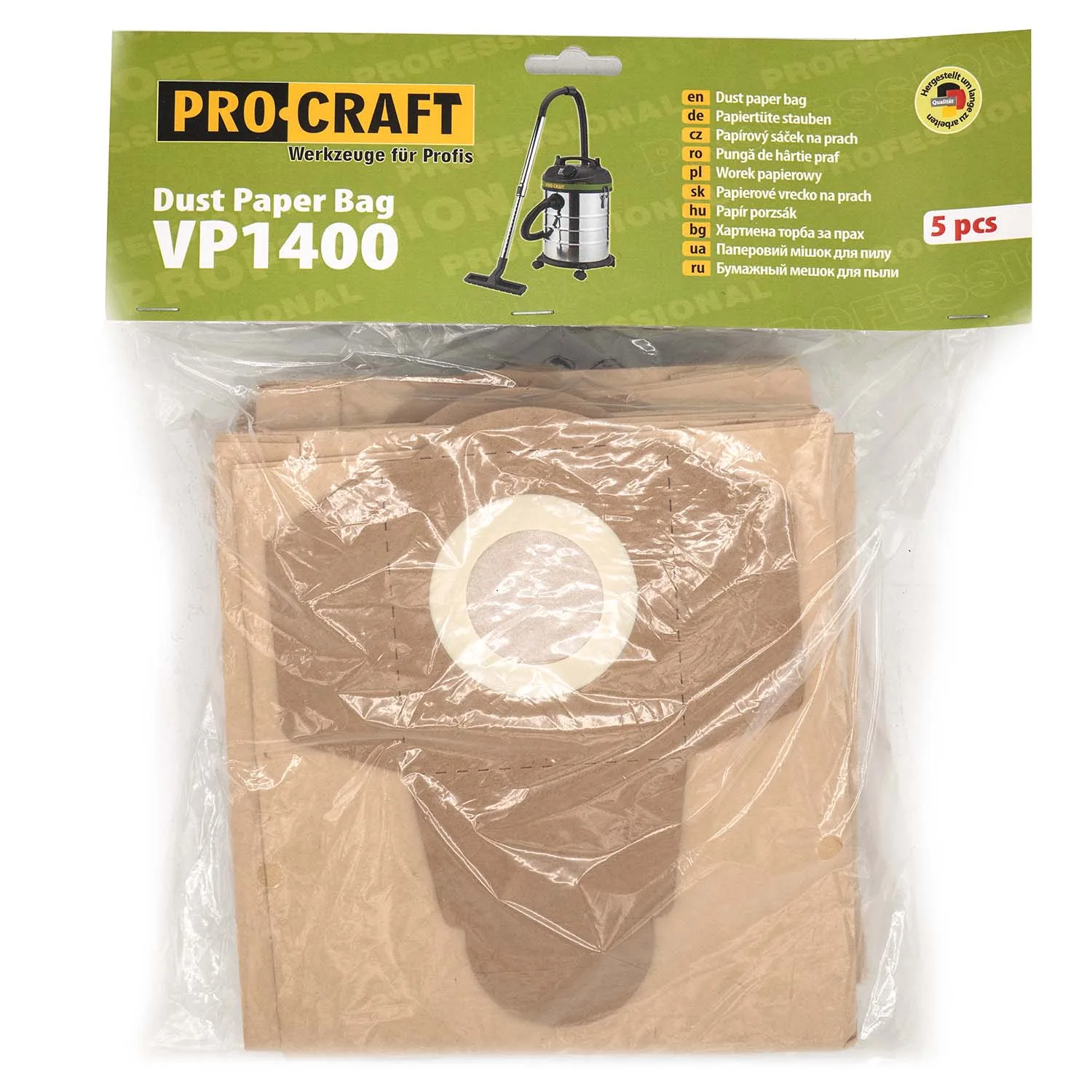 Мішок паперовий PRO-CRAFT для пилососа VP-1400 (5шт)