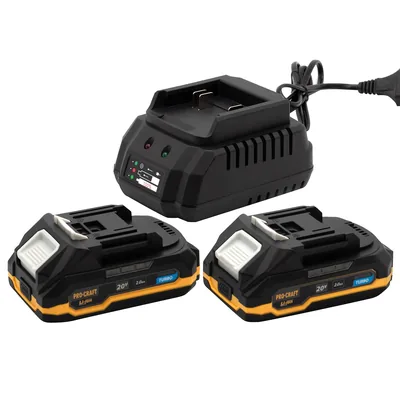 Набір PROCRAFT PBC-SET 1 (2 АКБ 20V 2Аг + зп ) Turbo