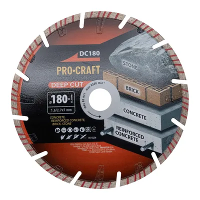 Диск алмазний ріжучий Deep Cut PRO-CRAFT DC-180