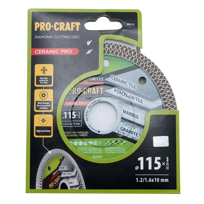Диск алмазний ріжучий  Ceramic PRO-CRAFT DM-115