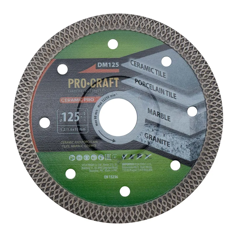 Диск алмазний ріжучий Ceramic PRO-CRAFT DM-125