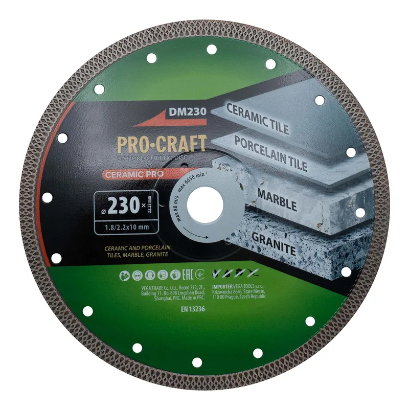 Диск алмазний ріжучий Ceramic PRO-CRAFT DM-230