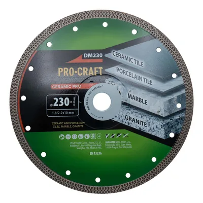 Диск алмазний ріжучий Ceramic PRO-CRAFT DM-230