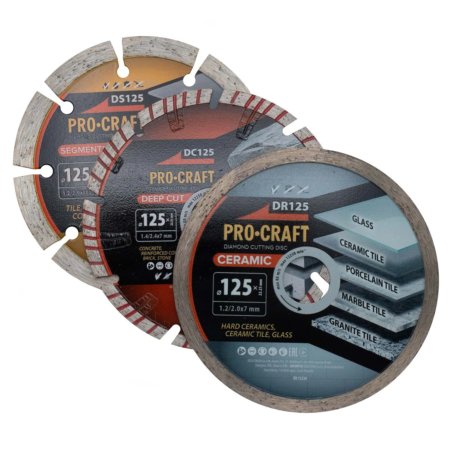 Набір алмазних дисків PRO-CRAFT DS3-125