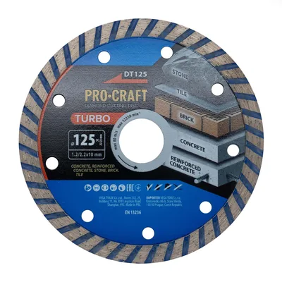 Диск алмазний ріжучий Turbo PRO-CRAFT DT-125