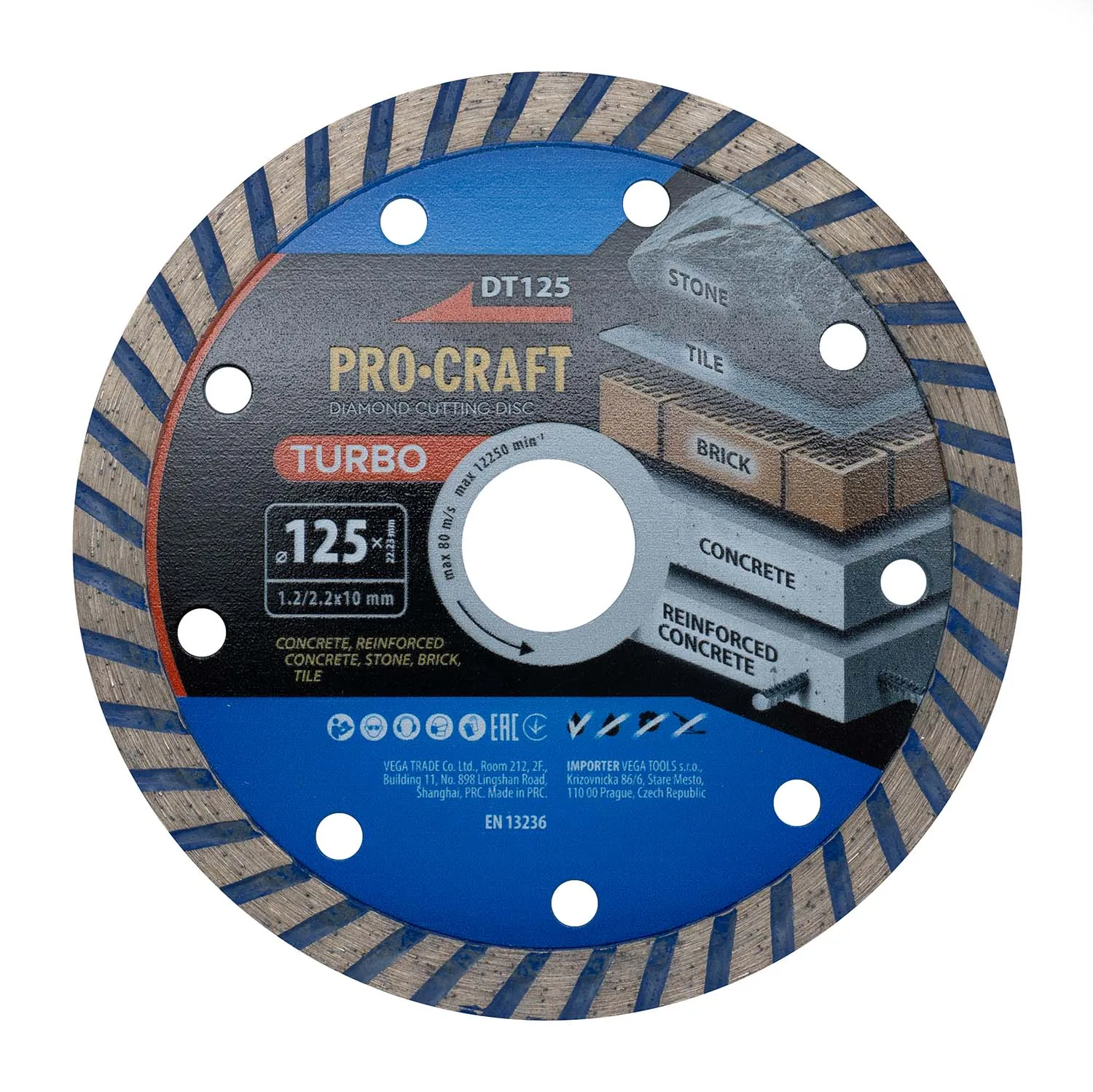 Диск алмазний ріжучий Turbo PRO-CRAFT DT-125