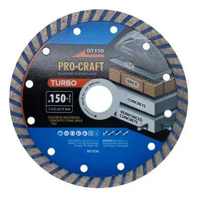 Диск алмазний ріжучий Turbo PRO-CRAFT DT-150