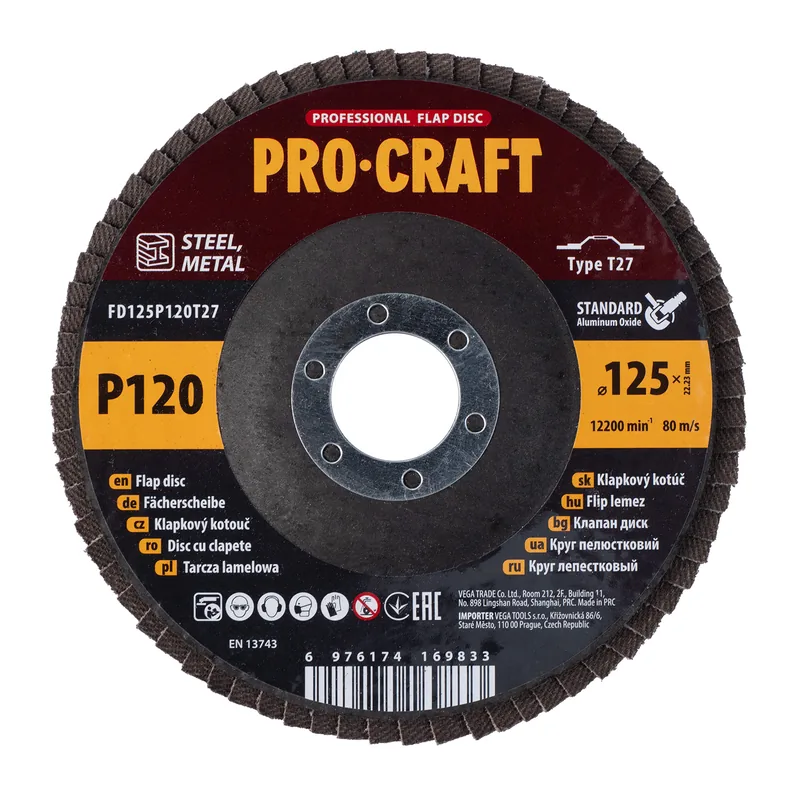 Коло пелюсткове торцеве PRO-CRAFT FD125P120T27