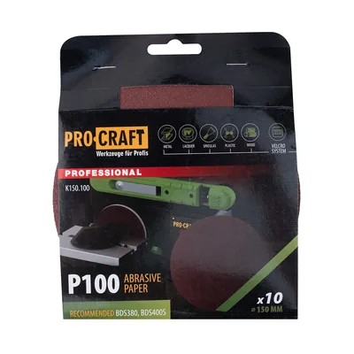 Коло шліфувальне на липучці PRO-CRAFT K150.100 ( наб.10 шт)