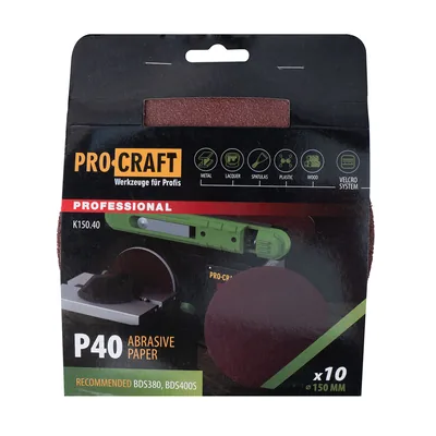 Коло шліфувальне на липучці PRO-CRAFT K150.40 ( наб.10 шт)