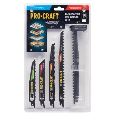 Набір полотен для шабельної пилки PRO-CRAFT SB-10