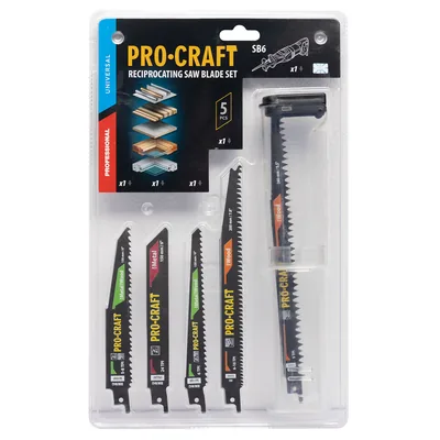 Набір полотен для шабельної пилки PRO-CRAFT SB-6