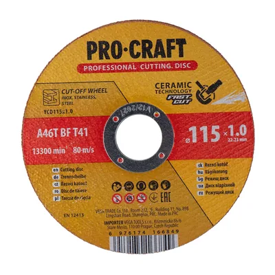 Диск відрізний  керамічний PRO-CRAFT YCD-115*1.0