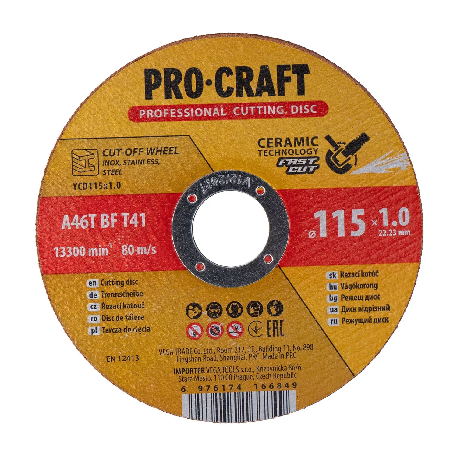 Диск відрізний керамічний PRO-CRAFT YCD-115*1.0