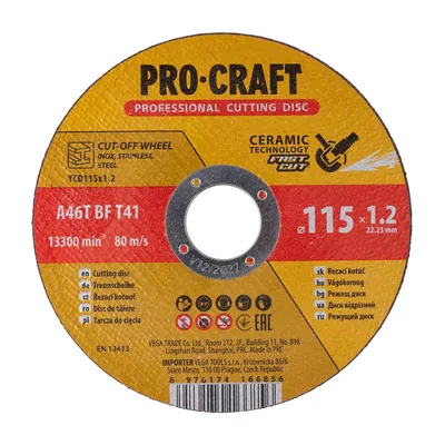 Диск відрізний  керамічний PRO-CRAFT YCD-115*1.2