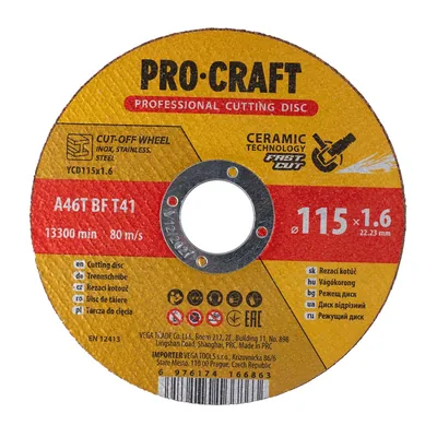 Диск відрізний  керамічний PRO-CRAFT YCD-115*1.6