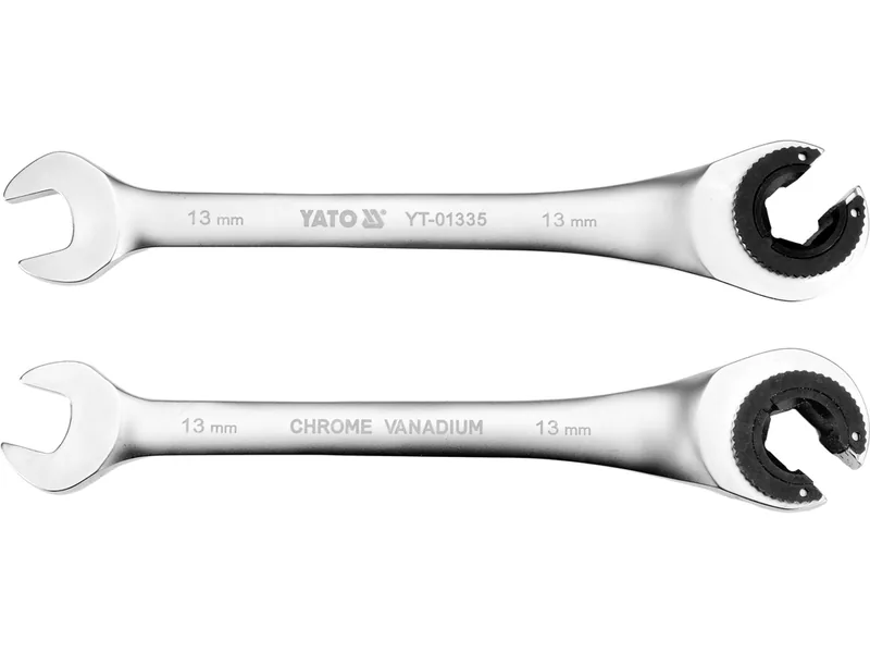 Ключ ріжково-накидний з тріщаткою YATO М13 мм, L= 189 мм