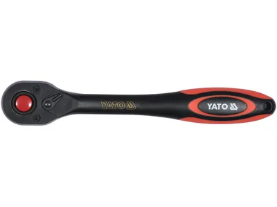 Тріщатка YATO : квадрат 1/2", 72T, L= 257 мм, ручка покрита пластиком