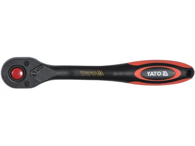 Тріщатка YATO : квадрат 1/2", 72T, L= 257 мм, вигнута ручка покрита пластиком