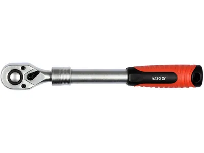 Тріщатка YATO : квадрат 1/4", 72T, L= 150-200 мм, телескопічна ручка