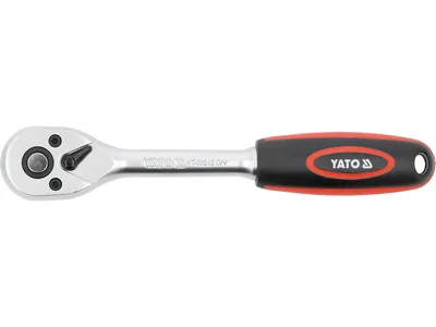 Тріщатка YATO : квадрат 3/8", L= 210 мм, 90Т
