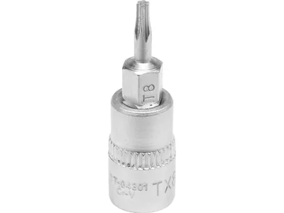 Головка торцева YATO квадрат 1/4 "TORX" Т8, L= 37 мм