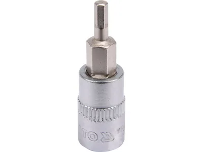 Головка торцева YATO квадрат 1/4". HEX M3, L= 37 мм