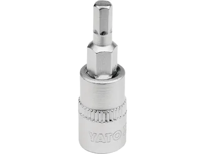 Головка торцева YATO квадрат 1/4". HEX M4, L= 37 мм