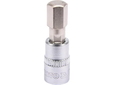 Головка торцева YATO квадрат 1/4 HEX M8, L= 37 мм
