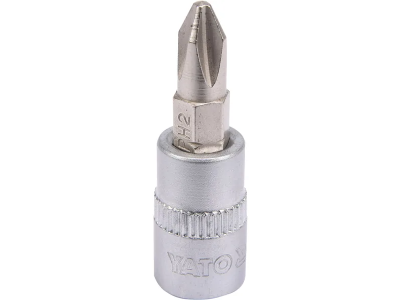 Головка торцева YATO квадрат 1/4 "Philips" PH2, L= 37 мм