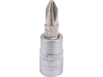 Головка торцева YATO квадрат 1/4 "Philips" PH2, L= 37 мм