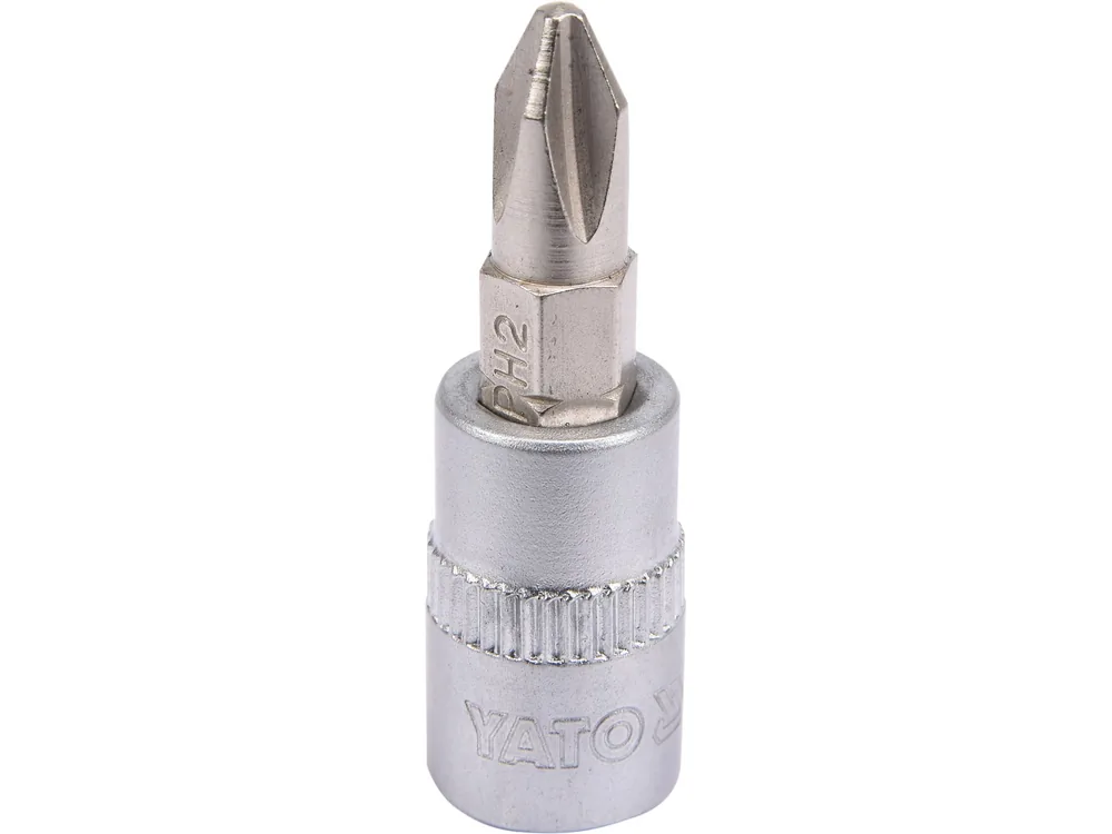 Головка торцева YATO квадрат 1/4 "Philips" PH2, L= 37 мм
