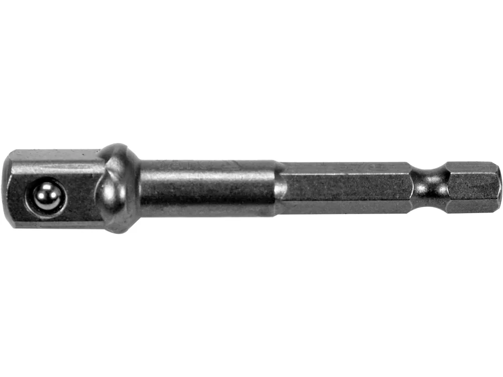 Тримач-адаптер торцевих головок YATO : HEX- 1/4" - квадрат- 3/8", L= 65 мм, Cr-V