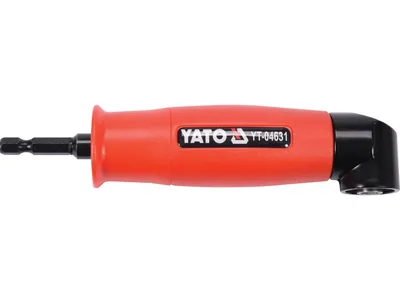 Тримач-адаптер кутовий YATO : HEX - 1/4", L= 155 мм, F=13 Нм, під кутом 90°