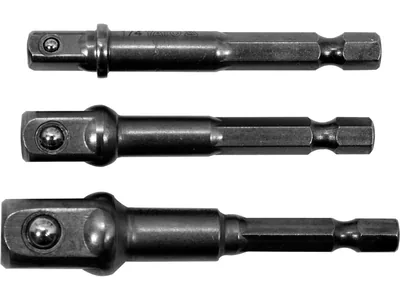 Тримачі-адаптери торцевих головок YATO : HEX 1/4" - 1/4", 3/8", 1/2", 3 шт.