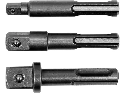 Тримачі-адаптери торцевих головок YATO : SDS+ - квадрат 1/4", 3/8", 1/2", 3 шт.