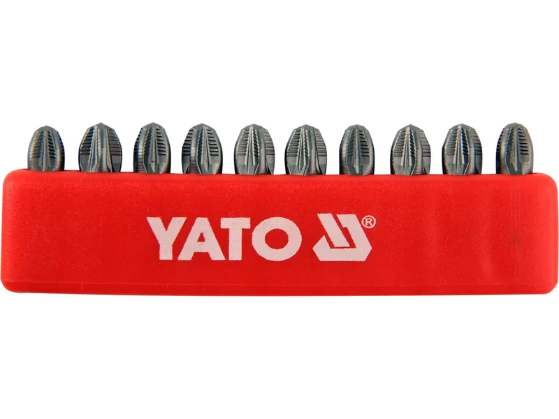 Набір насадок викруткових YATO : "Pozidriv" РZ3 x 25 мм. HEX 1/4" 10 шт.
