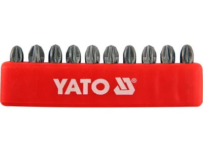 Набір насадок викруткових YATO : "Pozidriv" РZ3 x 25 мм. HEX 1/4" 10 шт.
