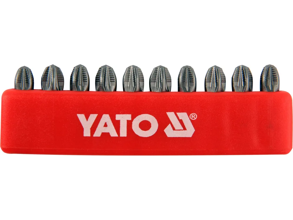 Набір насадок викруткових YATO : "Pozidriv" РZ3 x 25 мм. HEX 1/4" 10 шт.
