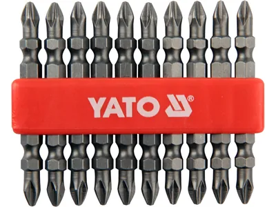 Насадка викруткова двостороння YATO : Philips РН2 - PH2, L= 65 мм. 10 (Уп/Шт.)