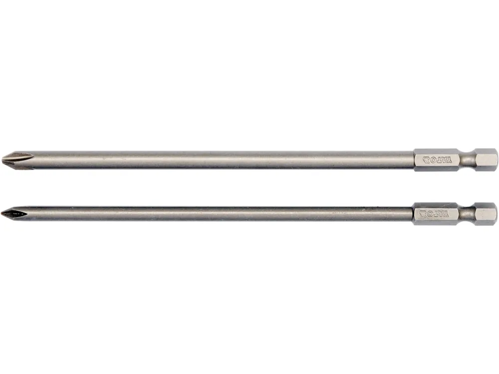 Насадка викруткова YATO : "Philips" PH1,PH2 x 150 мм, HEX 1/4". Набір 2 шт.