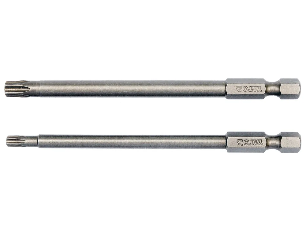 Набір насадок викруткових YATO : "TORX SECURITY" T20/T30, квадрат 1/4", L=100мм. 2 шт.