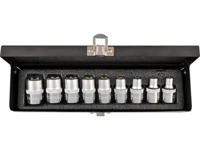 Набір головок торцевих YATO TORX Е10-Е24, квадрат 1/2", 9 шт.