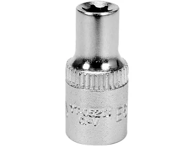 Головка торцева YATO : TORX E6, квадрат 1/4", L= 25 мм. CrV,