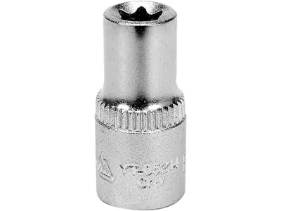 Головка торцева YATO : TORX E7, квадрат 1/4", L= 25 мм. CrV,