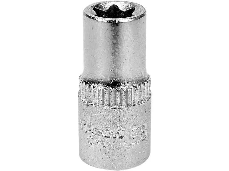 Головка торцева YATO : TORX E8, квадрат 1/4", L= 25 мм. CrV,