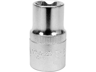 Головка торцева YATO : TORX E16, квадрат 1/2", L= 38 мм. CrV,