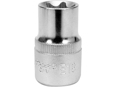 Головка торцева YATO : TORX E18, квадрат 1/2", L= 38 мм. CrV,