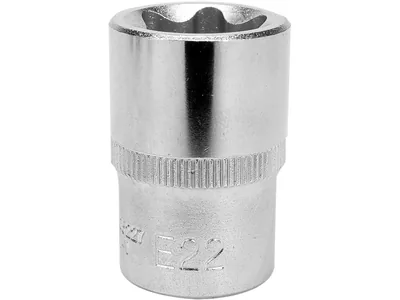 Головка торцева YATO : TORX E22, квадрат 1/2", L= 38 мм. CrV,